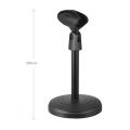 Adjustable Desk Microphone Stand Mic Holder with Clip Max. Height 345mm for Meetings Lectures Podcasts Black (Plastic Base). 