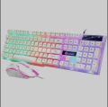 G21B USB Wired 104 Keys Keyboard & Mouse Set Rainbow-Color Backlight for Laptop Computer PC. 