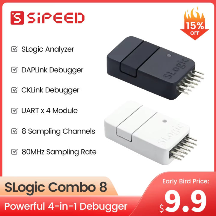 Sipeed SLogic Combo 8 Logic Analyzer & USB Debugger for STM32 GD32 CH32 ...
