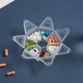 7 Days Medicine Pill Box Mini Round Portable Travel Storage Pill Box Storage Box. 