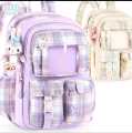 Girl's canvas backpack for school Trendy Japanese Style School and College bag for Girls. 