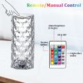 Crystal Lamp Rose Light Diamond Lamp 16 Colors Changing with Remote Control. 