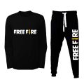 Free Fire Printed Full Sleeves T Shirt With Matching Trouser Winter Summer Wear Tracksuit Quality For Men. 