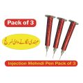 Injection Mehndi Pen Pack of 3. 