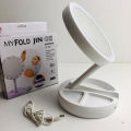 Foldable Mirror Light Makeup Mirror Double Sided LED Mirror 10x magnification Vanity Folding Mirror Power Source USB or AA Battery. 