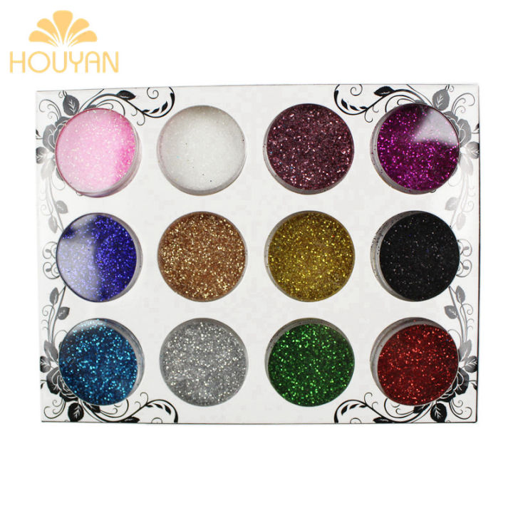 Nail art fine pink 12-color color gradient laser glitter glitter glitter g