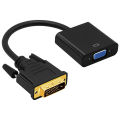 DVI to VGA Adapter Cable 1080P DVI-D to VGA Cable 24+1 25 Pin DVI Male to 15 Pin VGA Female Video Converter for PC Display. 