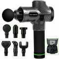 MDHL 7 IN 1 Rechargeable Massage Gun, Muscle Therapy Gun, Electric Massager Gun, Muscle Massager, 30 Adjustable Speeds Muscle Therapy Gun, Hand Held Body Deep Muscle Massager, 7 Types of Massage Heads, Quiet & Comfortable Muscle Soreness Relieves Color:GS. 