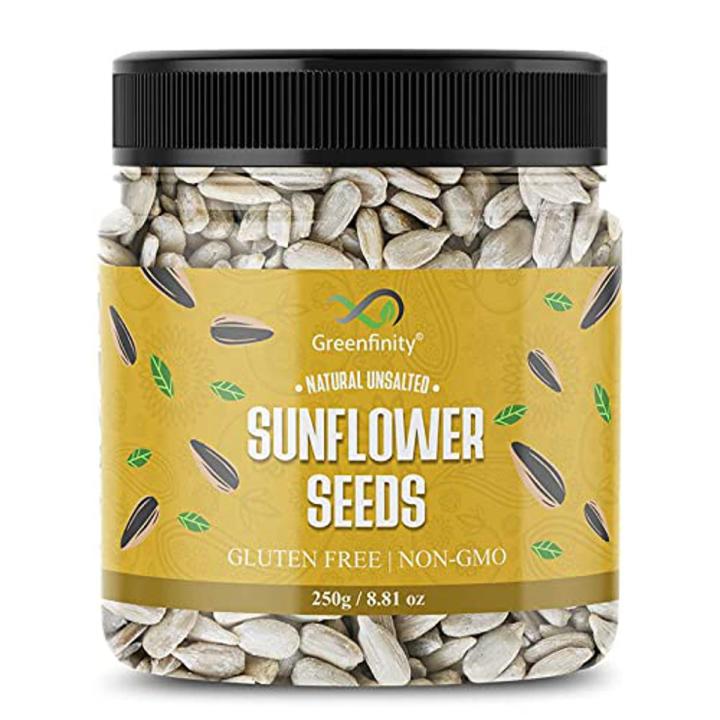 GreenFinity Sunflower Seeds | Surajmukhi Ke Beej Raw Sunflower Seeds for Eating, Healthy Seeds, Protein & Fiber Rich Superfood - 250g