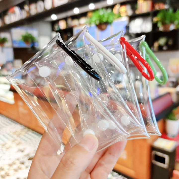 PVC Clear Mini Coin Purse Transparent Small Female Purses Women Kids Girls Key Lipstick Earphone Coin Storage Bags Wallet Pouch