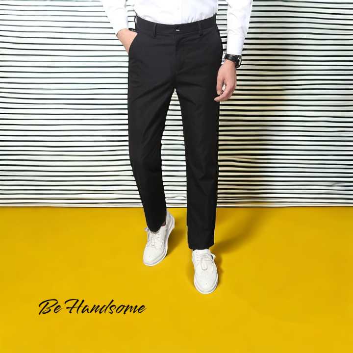 Be Handsome- Black dress pant for men | Slim Ft | Regular Fit | Skinny fit all sizes available | Black Chinos for men