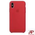 Original Iphone X Silicone Cover Soft-Touch Finish Back Protective Case For iPhone Xs  Red. 