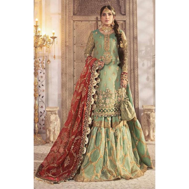 Partywear & Bridal cloth suit unstitched fashion designer fancy dress |  Daraz.pk