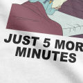 Men's Disney Cinderella Just 5 More Minutes T Shirt Pure Cotton Clothing Novelty Short Sleeve Crew Neck Tees Big Size T-Shirts. 