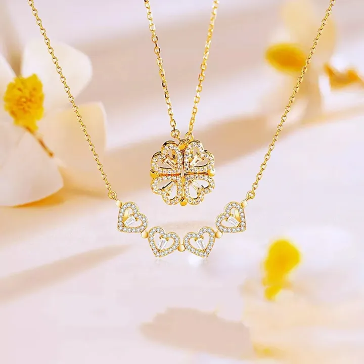 Lucky%20in%20Love%20%E2%80%93%20Four%20Leaf%20Clover%20Necklace%20for%20Women%20-%20Stainless%20Steel%20Jewellery%20-%20Image%202