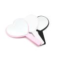 Heart Mirror Custom Logo Cute Small Portable Black White Pink Mirror Wholesale Bulk Makeup Compact Hand Mirror for Women. 