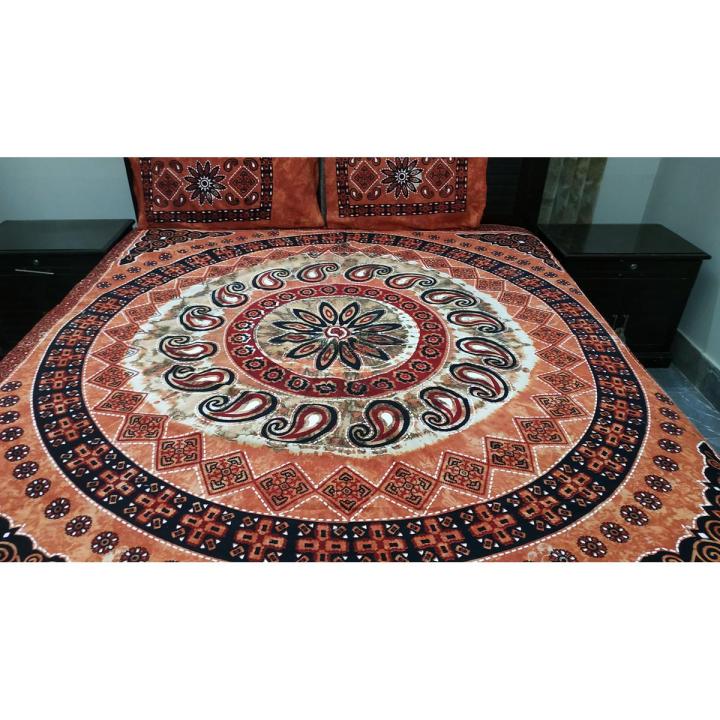 Tie Dye Pastel Cotton Bedsheet for Double Bed