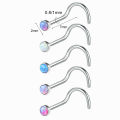, 20G, 3 S, 18G, I L eloridovel, Conoxidá aço i eyelid de piercing set, wearing opal nose studs AOEDEJ Allbo fixed pin stud earrings, 5 pcs. 