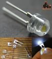 10pcs F8 8mm 0.5W Straw hat LED White Super bright LED lamp light torch Transparent Wide Angle Lamp Strawhat LED. 