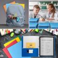2 6 3 & And Office Folder Colored - Pack File School Colorful Fasteners Colors With Folders Plastic. 
