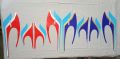 Tanki Tapa Sticker 1998 Model Honda 125 ( COMPLETE SET ). 