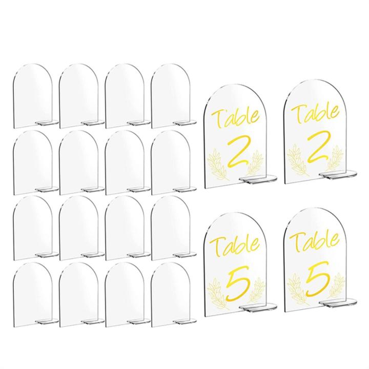 20 Packs Blank Acrylic Numbers Signs with Stand 6X4 Inch Diy Arch ...