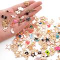 10Pcs Mixed Enamel Unicorn Animal Birds Tree Charms Pendants DIY Necklace Bracelet Handmade Jewelry Making Accessaries. 