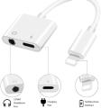 Headphone Splitter Lightning to 3.5mm Jack Adapter 2 in 1 Charger Accessories Cables & Audio Connector Earphone Splitter Adaptor Compatible for iPhone Xs / XR / 8 / 8P/ X / 7 & All iOS. 