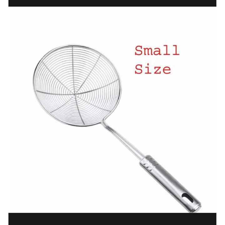 Strainer - Frying Strainer - Frying Jaali - Deep Frying Strainer Spoon  - Mesh Net Strainer (3 Sizes are available  3 inch small, 4 inch  medium , 5 inch large)