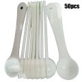50* Spoon 1g White Plastic Measuring Spoon PP Plastic Gram Scoop Food Baking Medicine Powder For Milk Powder Coffee Powder. 