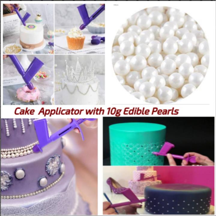 Cake Applicator for Cake Decorating Tool with 10g pearl balls for Cake Decoration