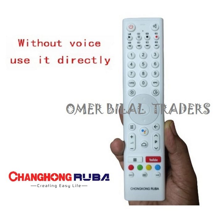 Changhong Ruba SMART LED TV Remote Control Without Voice with YouTub button