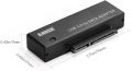 Ańkér High Speed USB 3.0 to SATA Portable Adapter, Supports UASP SATA I II III for 2.5/3.5 inch HDD and SSD, Support Windows XP/vista/7/8/(32/64 bit), Mác ÒS,/10 or later versions (Power Adapter include).. 