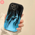 Luxury Flame Case for Infinix Hot 10 11 12 Play 30 20 9 Play Hot 30i 9 8 Note 12 G96 Smart 5 Smart 7 6 Plus 6 10 Lite Creative Fashion Freedom Fire Blue Red Couple Casing. 