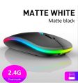 Wireless Bluetooth Mouse 2.4GHz + 5.0 / Optical led / Silent / Rechargeable / With Receiver For PC / Laptop Ultra Slim Dual Mode 5.1 Bluetooth mouse Rechargeable Battery Gaming RGB USB Wireless Optical Mouse With Silent Clicks. 