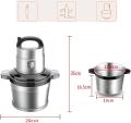New Silver crest Stainless Steel Electric Meat And Vegetable Grinder Chopper 5L – Powerful 5 Speeds,100% Chopper motor/ Compact Size – German Design |1000W -OverHeat Protection thermal Switch |2 x6 Blades (SILVER ). 