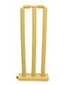 Plastic Wickets with Bails - Brown. 