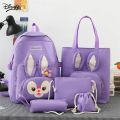 4pcs backpack Children School Bags For Girls Boys Canvas SchoolBag Fashion Kids Backpack Teenager Rucksack Cute backpack child. 