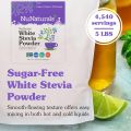 NuNaturals White Stevia Powder, Plant-Based Sugar Substitute, Zero Calorie Sweetener, 5 lbs 2270gm. 