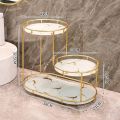 Makeup Organizer Shelf, 3 Tier Cosmetic Storage Basket With Removable Tray, Vanity Organizer Rack Bathroom Organizer Cosmetic Storage Shelf for Dresser and Countertop, Cosmetics Storage Rack Make-Up Organizer Shelfs Bathroom Shelfs Rack.. 