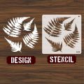 Large Feather Shaped Stencil Airbrush Painting Art DIY Home Decor Scrap booking Album Crafts. 