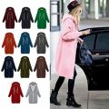Hoodie Women Winter Long Hoodie Coat Warm Hooded Jacket Zip Parka Overcoats. 