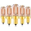 1W E14 T22 LED Filament Candelabra Bulbs(Amber Glow), Tubular Night Light Bulb,Ultra Warm White 2200K,10 Watt Equivalent 100 Lumen,Non Dimmable,5Pack [Energy Class A++]. 