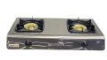 Black Stone 2 Burner Gas Stove Stainless Steel Black/Silver. 