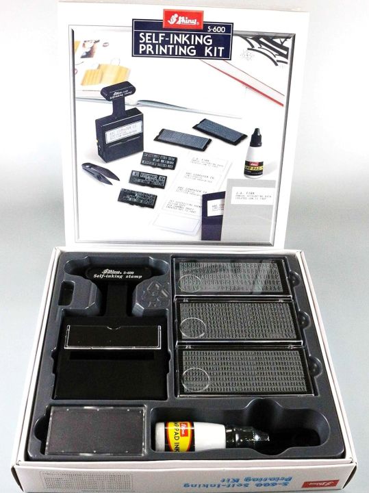 Shiny S-600 Rubber Stamp Self-Inking Printing Kit