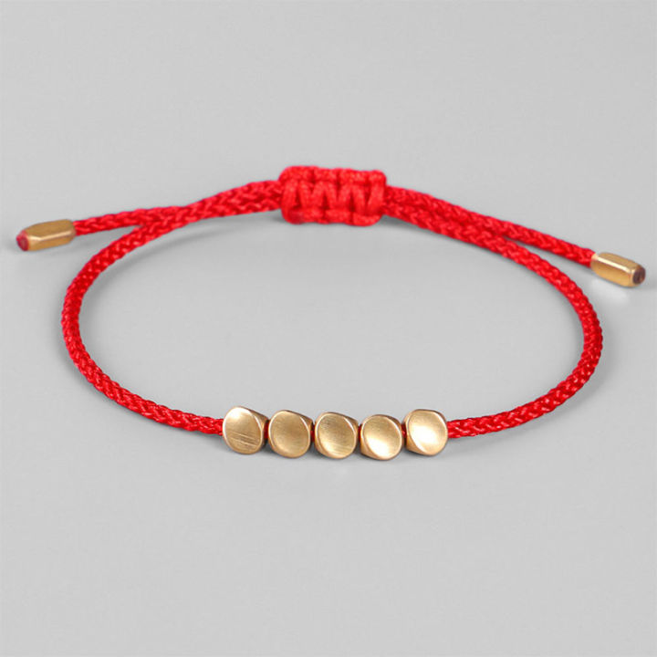 【Sooledead】Chinese Lucky Bracelets -Red String Wax Thread Wrist Bracelet- Beads- Unique  Jewelry