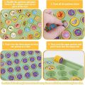 Creativity Fruit Flip Memory Game Memory Flip Chess with Chessboard Concentration Training Flip Chess Memory Game with 60 Patterned Cards Memory Flip Chess Toy. 