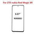 Front Glass For ZTE Nubia Red Magic 9 Pro Plus 8 6 6R 6S Pro 7 Pro Play Touch Screen LCD Display Out Panel Repair Parts + OCA. 