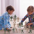 Little Army Men Toy Soldiers, 50 Pieces Military Toys Figurines, Plastic Army Guys Playset, Action Figures in Assorted Poses, Fun Gift and Party Favors for Boys and Girls. 