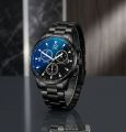 🔥 Luxury 4-In-1 Men’s Black Premium Gift Set – Glossy Stainless Steel Watch, Chain Bracelet, Heartbeat Ring & Pendant Necklace for Men. 